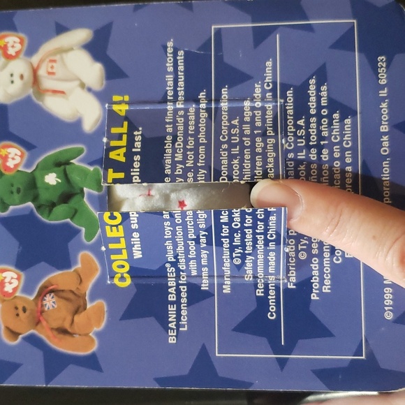 Glory the Bear Ty Beanie Baby - Picture 3 of 6